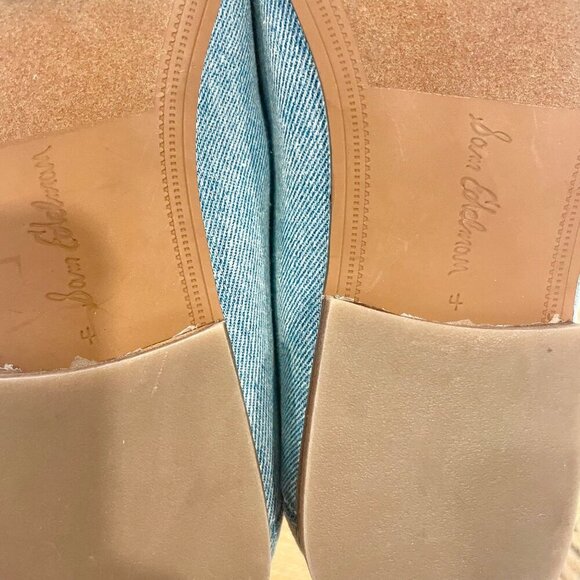 Sam Edelman Loraine Mini Denim Flat Loafers Size 4 - Picture 11 of 12
